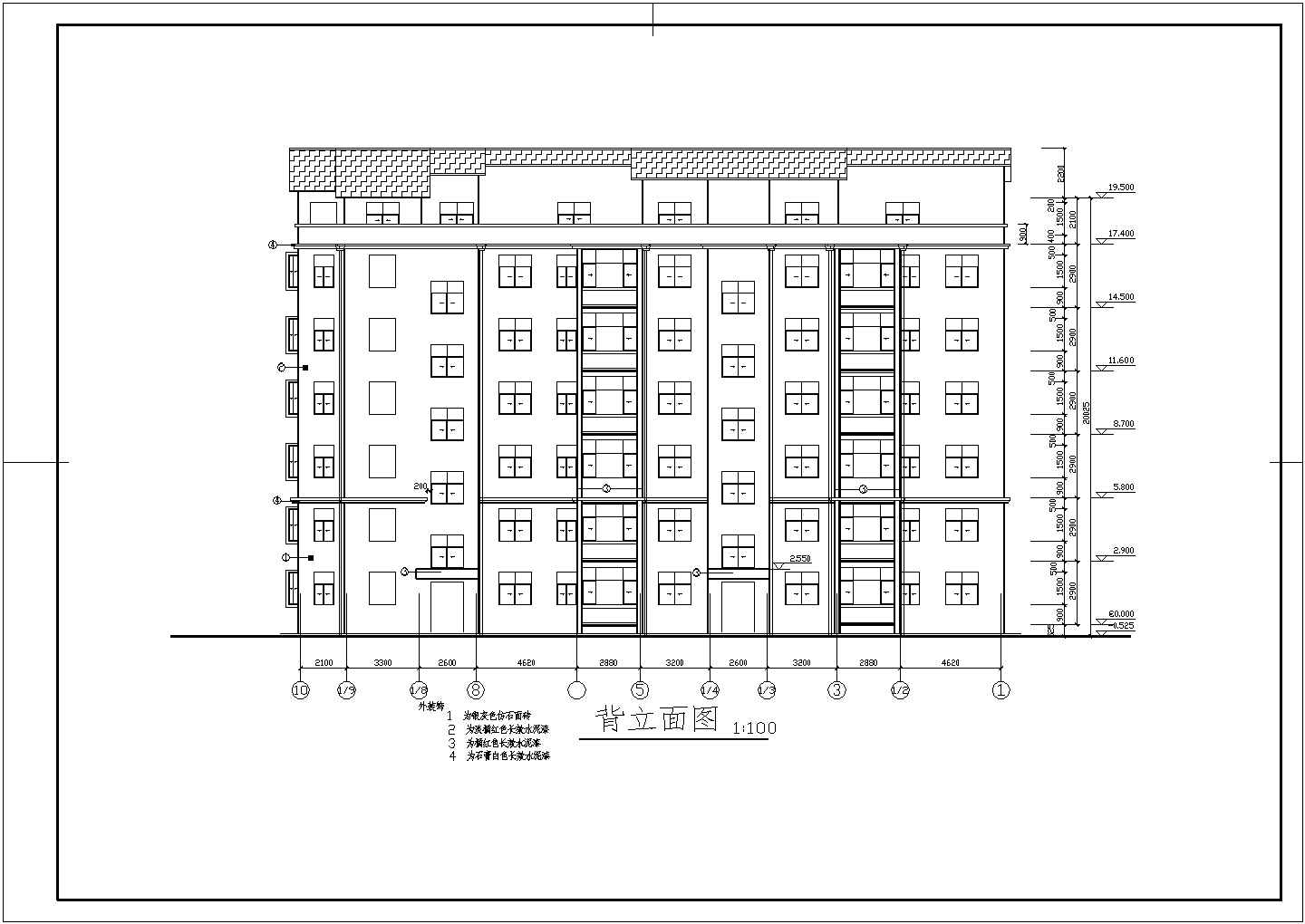 简约美式住宅建筑CAD平面布置参考图