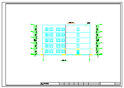 5245平米五层框架学生公寓cad图纸（计算书、建筑、结构图）_图1