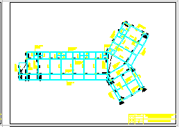 Y字形七层框架宿舍楼cad图纸（计算书、部分建筑、结构图）-图二