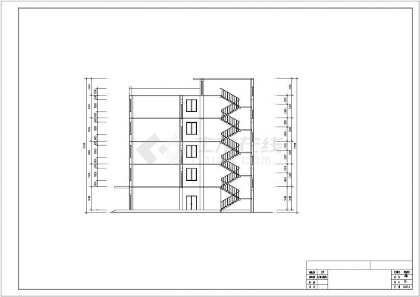 某总建筑面积为3773平方米5层教学楼毕业设计cad详细结构施工图（含建筑设计，含设计说明，含计算书）-图一