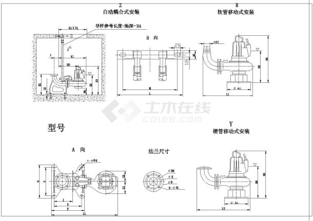 各种水泵cad设计图纸大全-图二