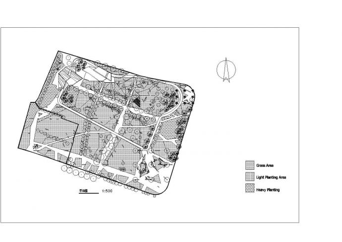 上海某大型休闲公园环境绿化规划设计cad详细施工图_图1