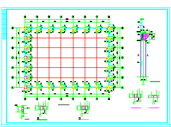 42x30m 单层钢屋架厂房结构cad设计施工图纸-图一