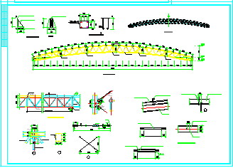 42x30m 单层钢屋架厂房结构cad设计施工图纸-图二