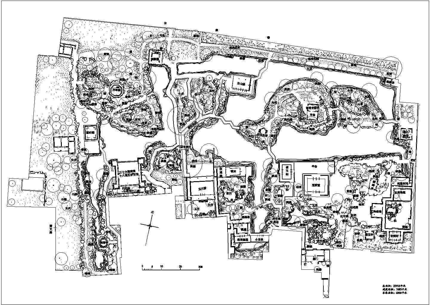 某苏州园林之拙政园CAD建筑设计规划图纸