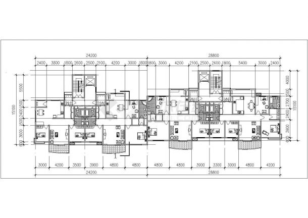 广元市乐元花园小区7千平米11层框架结构住宅楼平立剖面设计CAD图纸-图一