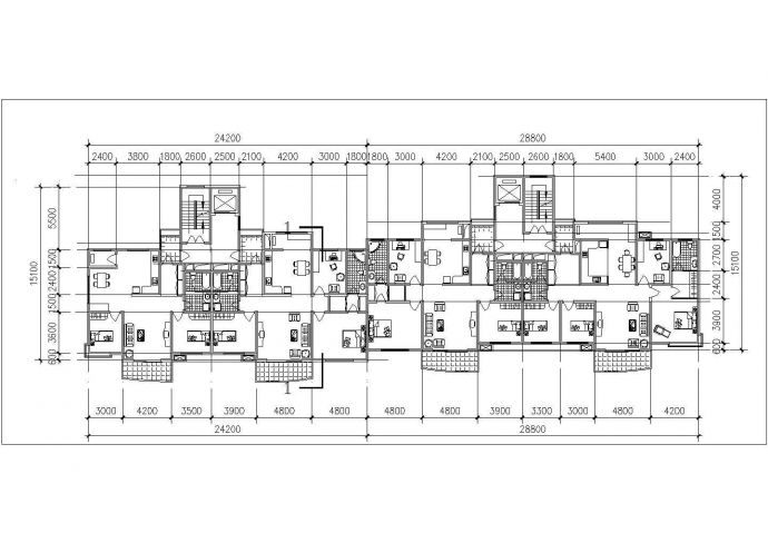 广元市乐元花园小区7千平米11层框架结构住宅楼平立剖面设计CAD图纸_图1