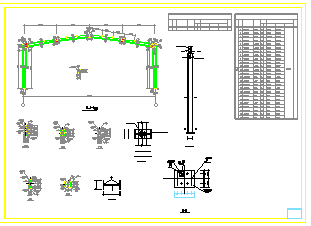 66x18m 18m跨钢结构厂房结构cad设计施工图-图二