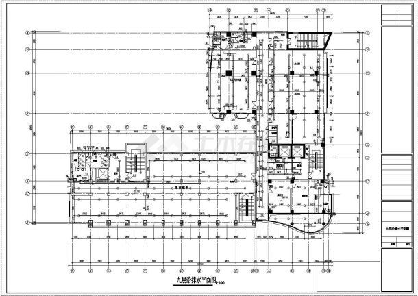 【湖北】高层办公楼给排水施工CAD图（含设计施工说明）-图二