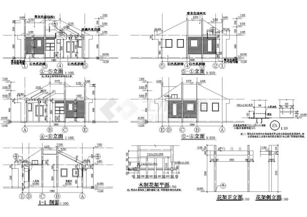 某公厕CAD完整设计规划图纸-图二