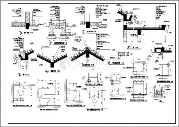 某公厕CAD建筑设计施工规划图-图一