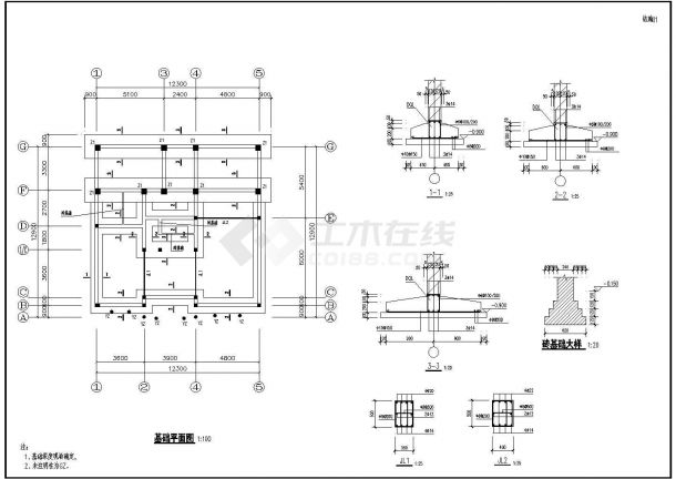 经典小别墅全套建筑施工CAD图纸-图二