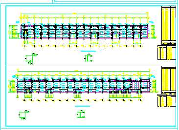 111.9x72m带吊车带夹层钢结构厂房cad设计结施图-图一