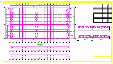 114x60m 钢结构仓库结构cad设计施工图-图二
