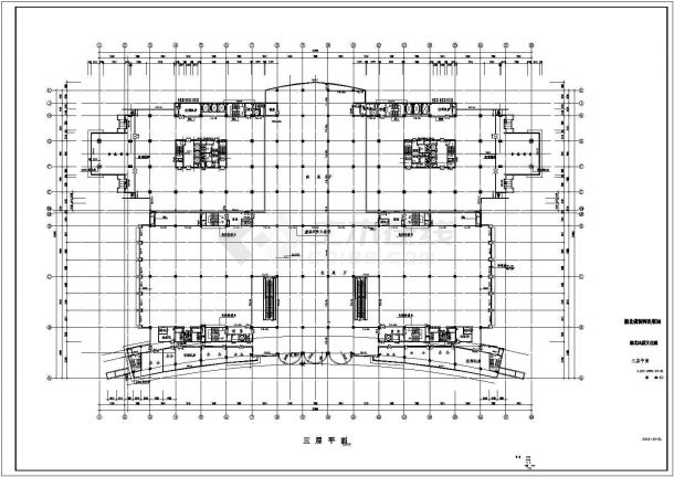 双子塔综合大楼全套建筑施工CAD图-图一