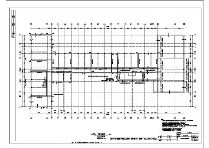 青岛某综合教学楼抗震加固结构设计图(CAD,8张图）_图1
