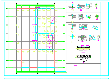 钢结构门式刚架结构(局部2层)4S店结构cad设计施工全图-图二