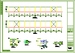 30米跨轻钢结构农贸市场结构cad设计施工图-图二