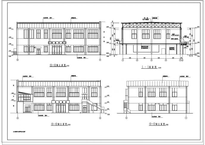 某中学操场与食堂CAD建筑设计施工图_图1