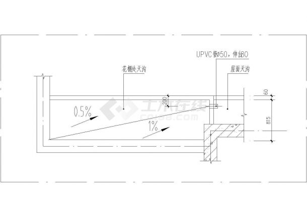 某电梯间CAD结构设计施工总平面图-图二