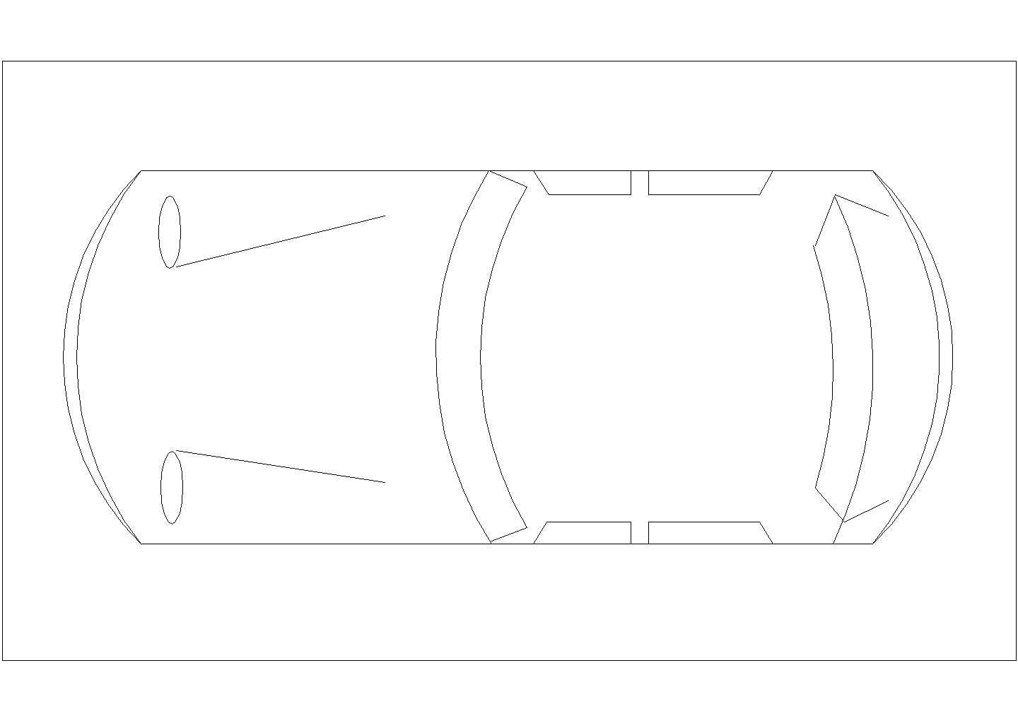 某各种车型车平面正立CAD设计图纸