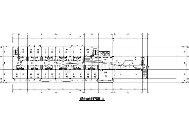 某疗养院CAD电气设计消防图-图二