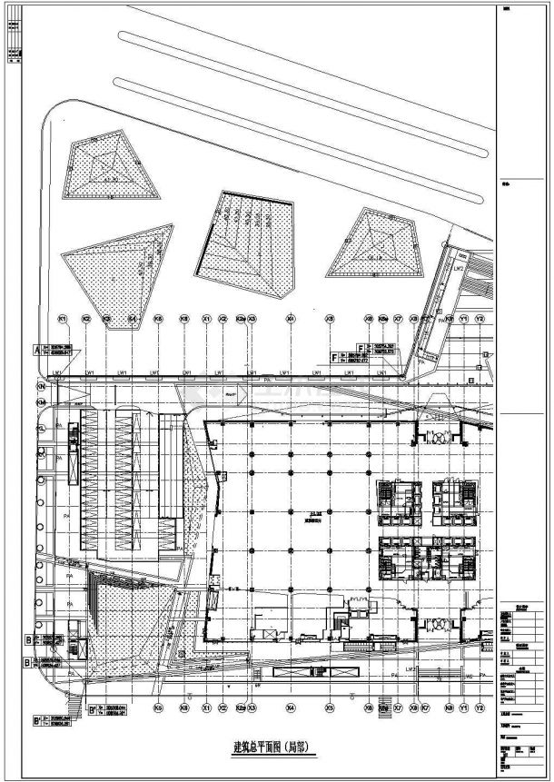 某综合性建筑CAD设计总平面图（底图）-图一