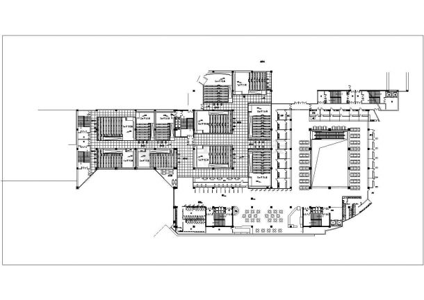 济南某购物中心五层电影院CAD框架结构设计图纸-图二