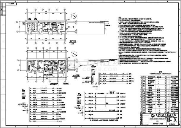 廊坊门卫CAD电气设计完整图-图一