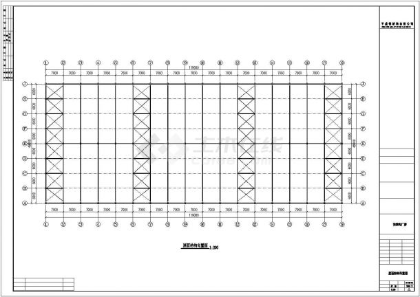 漳州市北碚西路某大型电子代工厂钢结构厂房建筑设计CAD图纸-图二