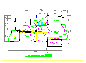 [江滨]某大户型家居装修设计cad施工图纸-图二