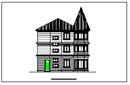 [国外]某三层别墅建筑cad设计方案图