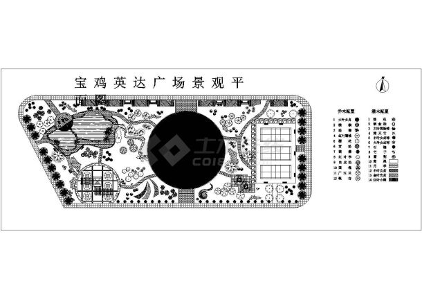 某大型活动广场CAD建筑规划设计图纸-图一