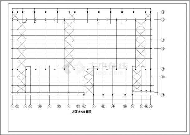 【最新】某钢结构多层超市设计方案CAD图纸-图二