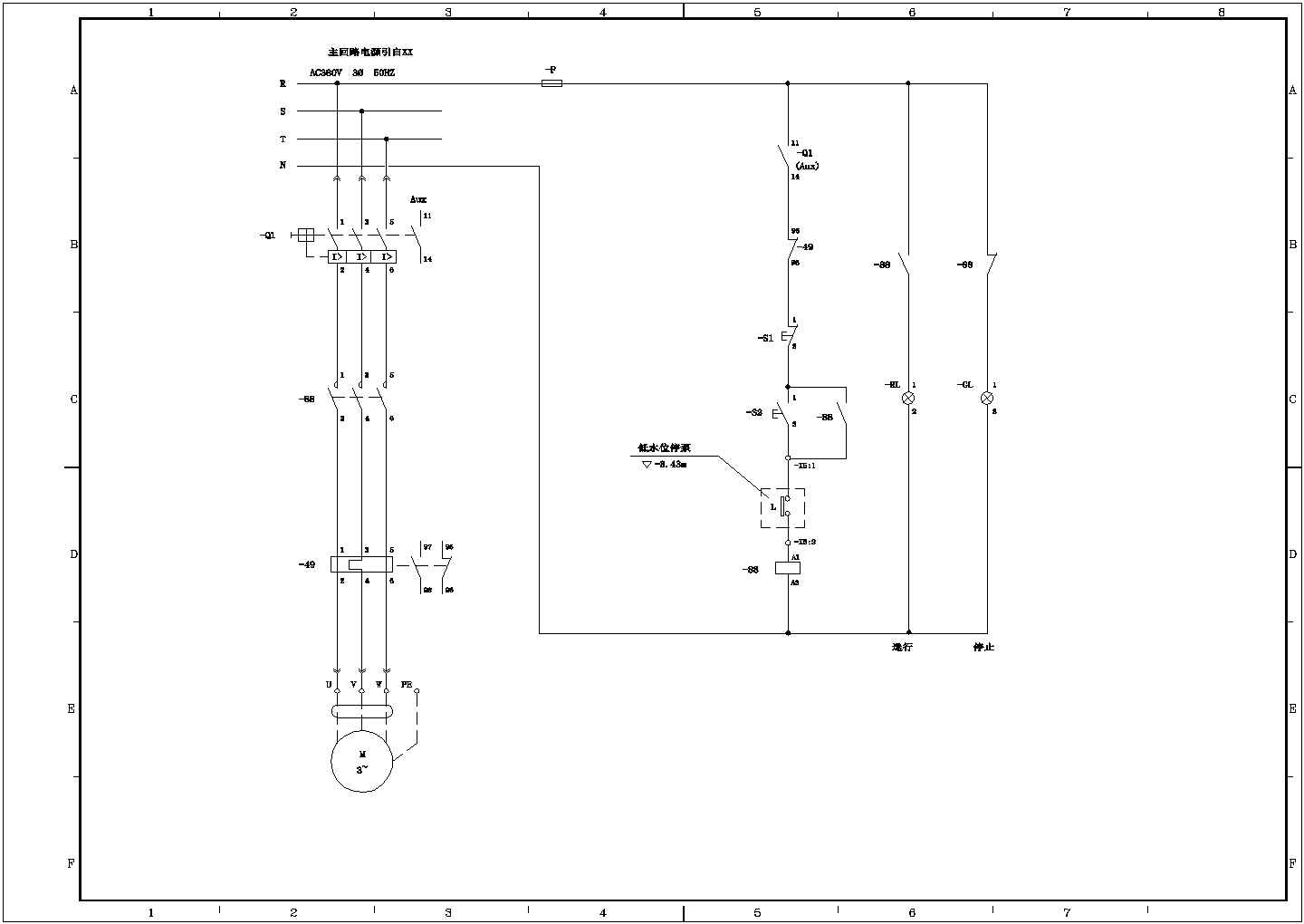 设备控制器_某种排水泵电路原理图