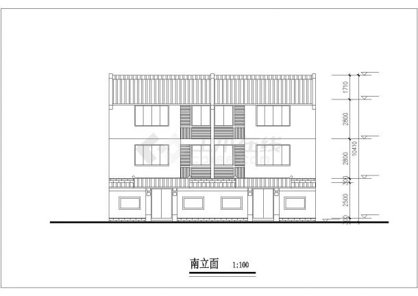 潮州市某拆迁安置小区高档单体别墅建筑设计CAD图纸（三种类型）-图二