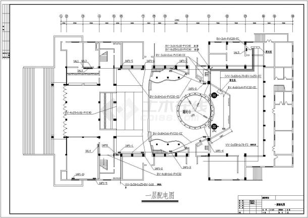 某小型娱乐城照明设计全套CAD图纸-图二