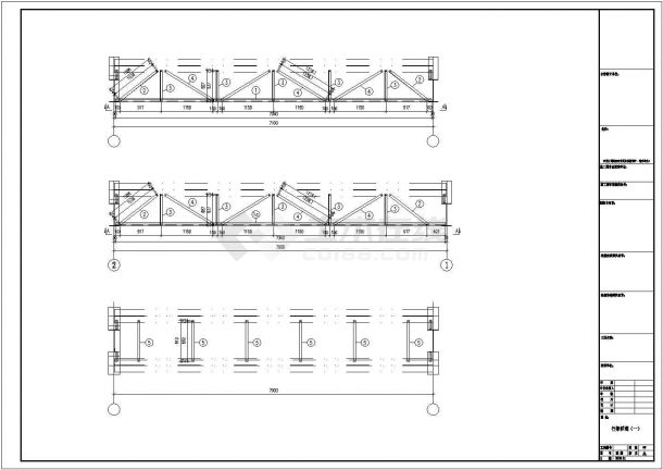 三利石业某厂房施工设计全套CAD图-图二