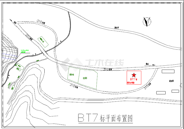 项目平面布置图cad图纸-图一