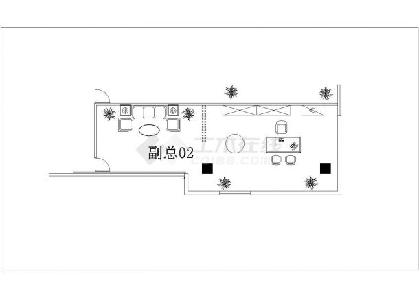 金德威科技园办公空间施工立面cad图，共六张-图二