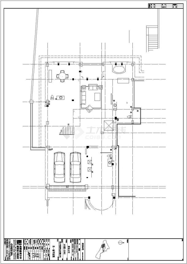 厦门某别墅石材装饰方案设计CAD图-图二