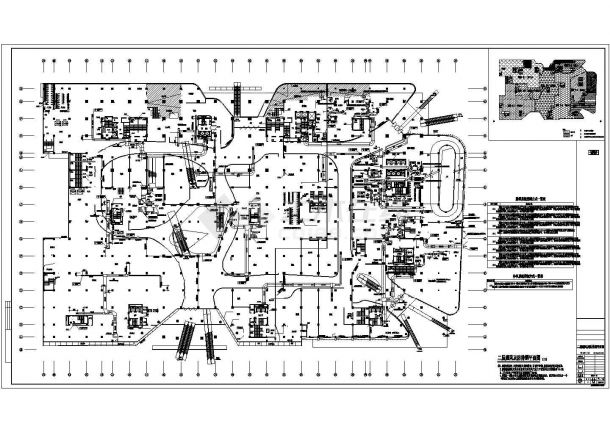 某大型综合性购物中心空调通风系统毕业设计CAD资料-图一