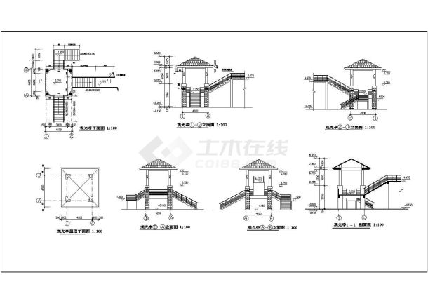 详图设计_观光亭屋顶平面图-图一