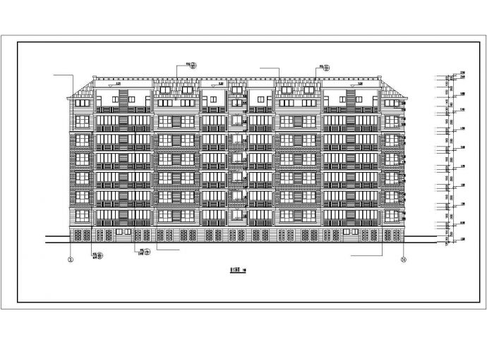 太原市城东花苑小区5200平米6层钢混框架结构住宅楼建筑设计CAD图纸_图1