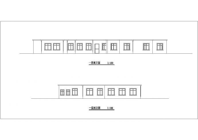 舟山市某度假区单层砖混结构休闲会馆平立面设计CAD图纸（5套方案）_图1