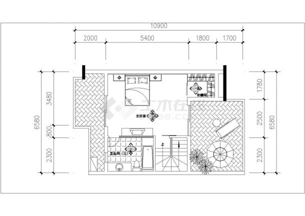 蝶舞飞扬户型复式住宅建筑施工图-图一