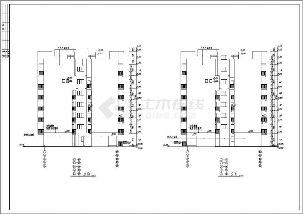 东莞某多层住宅楼建筑施工CAD图-图二