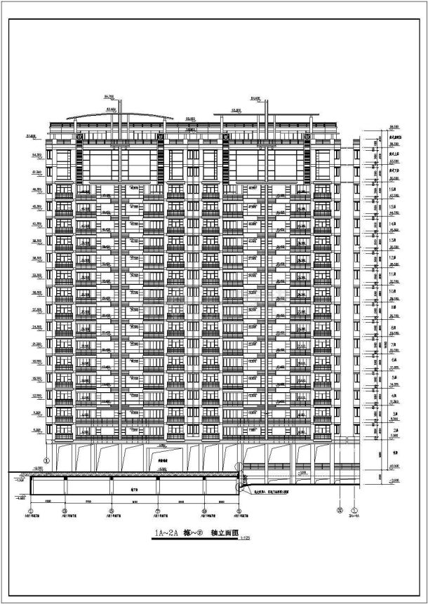 某多层住宅小区建筑规划设计cad全套施工图-图一