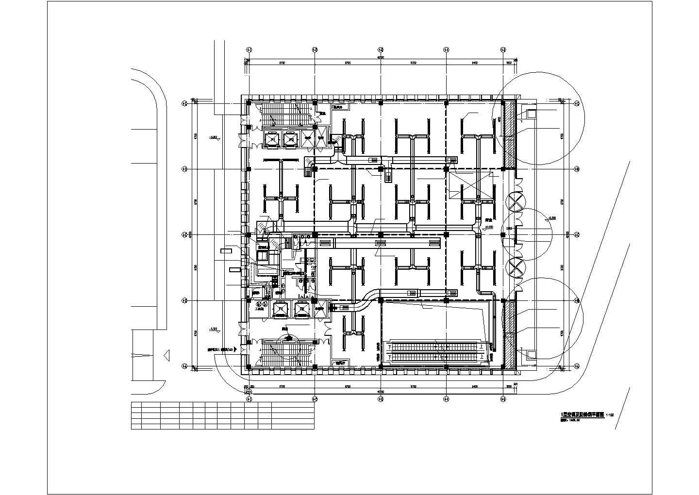 某四层商场及车库空调防排烟系统毕业设计CAD资料