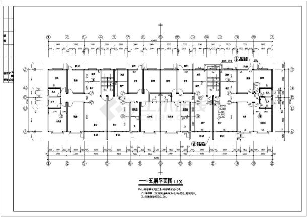 多层欧式住宅全套建筑方案CAD图-图二